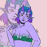 Flat color halfbody
